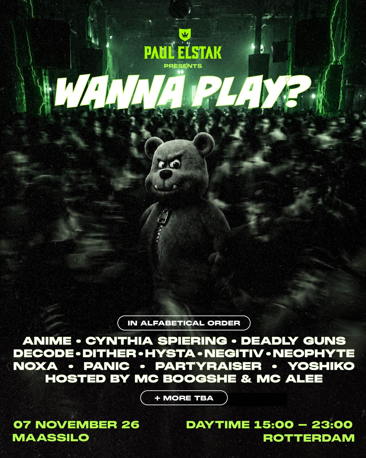 Poster Paul Elstak Presents 'Wanna Play?'
